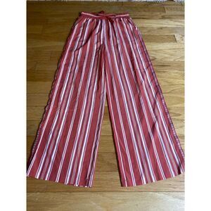 Young Usa women's striped tied elastic waist loose casual pants size medium